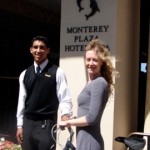 Bike valet and Laurel Thomsen - Mtry Plaza - Mari