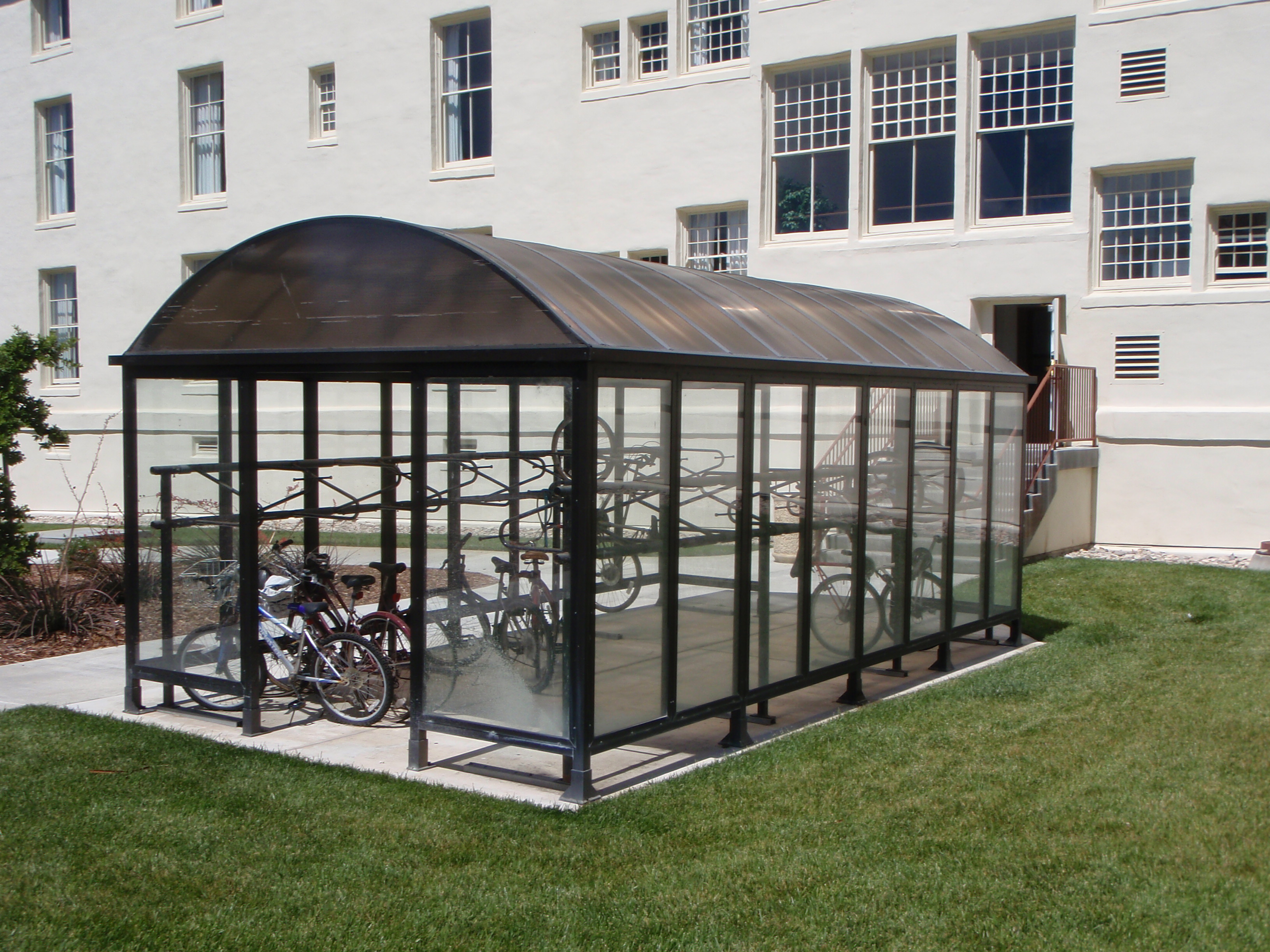 outdoor bike rack with cover
