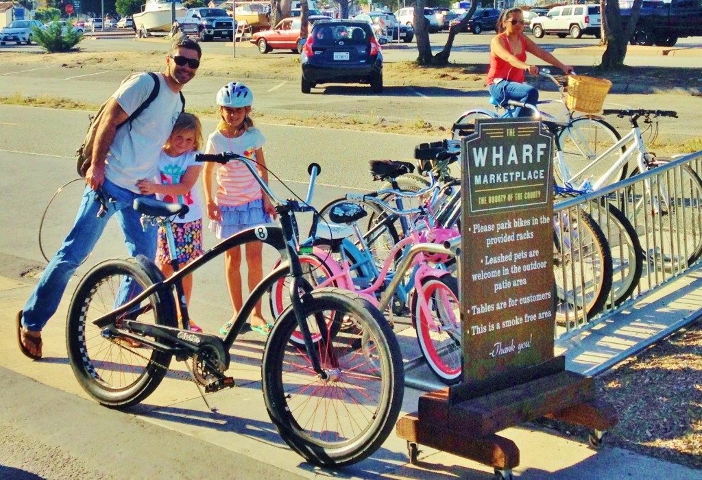 Dad and daughters Wharf Marketplace April 2015