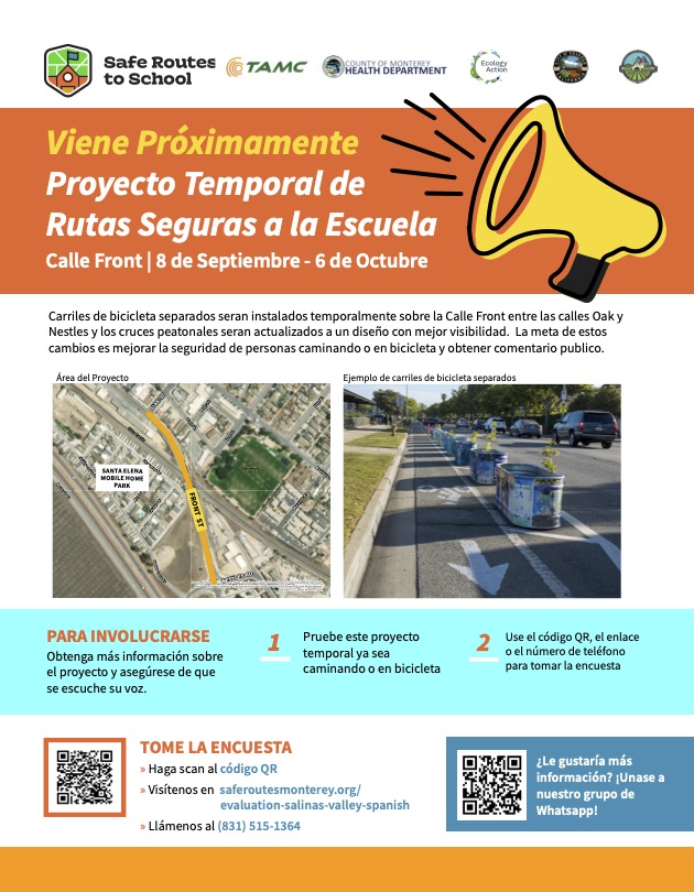 Soledad Safe Routes to Schools Temporary Installation, September 8