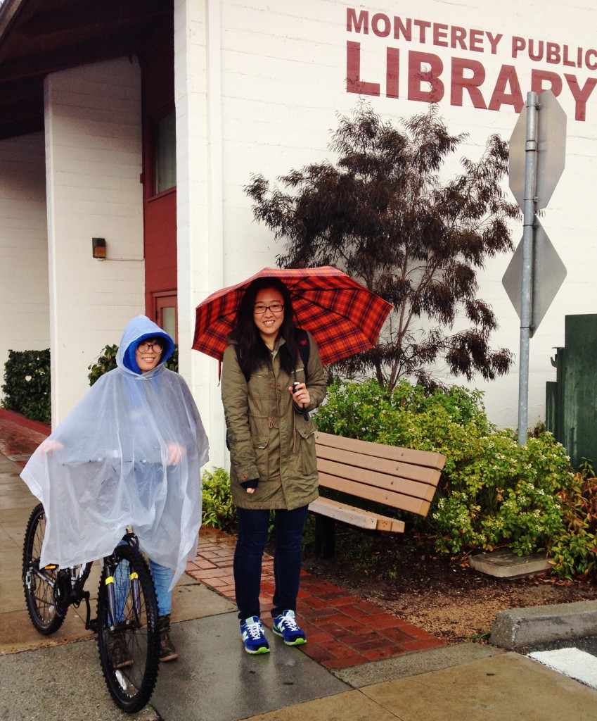 rainy day at mry library